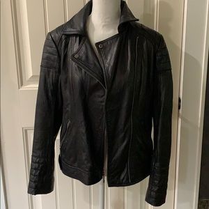 Michael Kors leather moto jacket